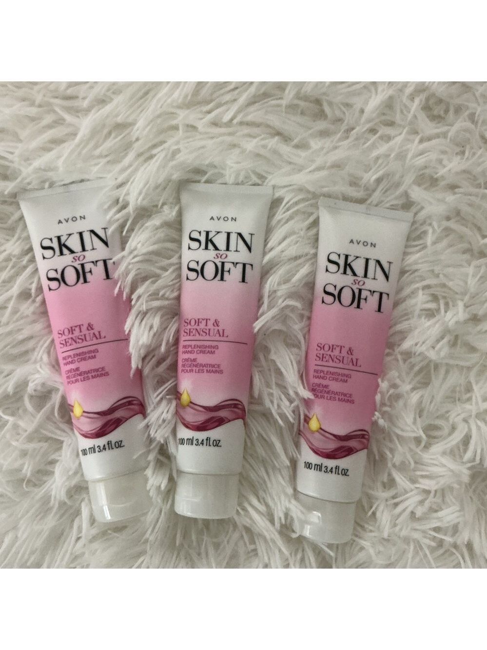 Avon Skin So Soft Soft & Sensual Hand Cream Set of 3 Moisturizing Lotion
